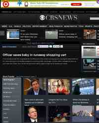 Officer saves baby in runaway shopping cart: CBS News
